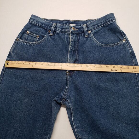 Vintage Adriana Sport Flare Jeans Women 28x30 Blue Fringe High Waisted 80s Boho - Picture 7 of 16